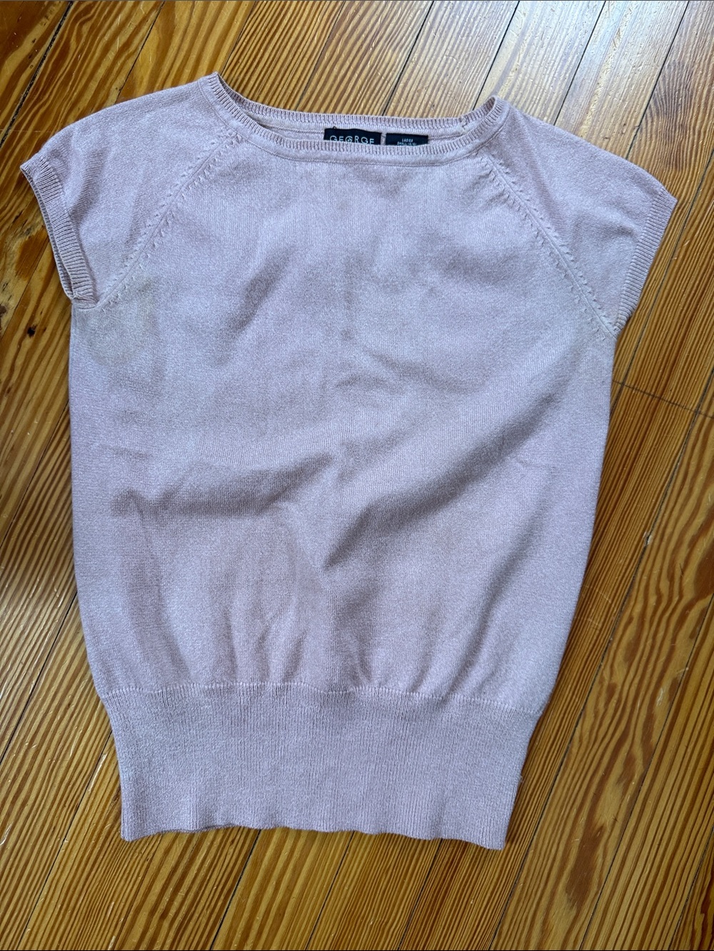 Rose pink cap sleeve sweater small
